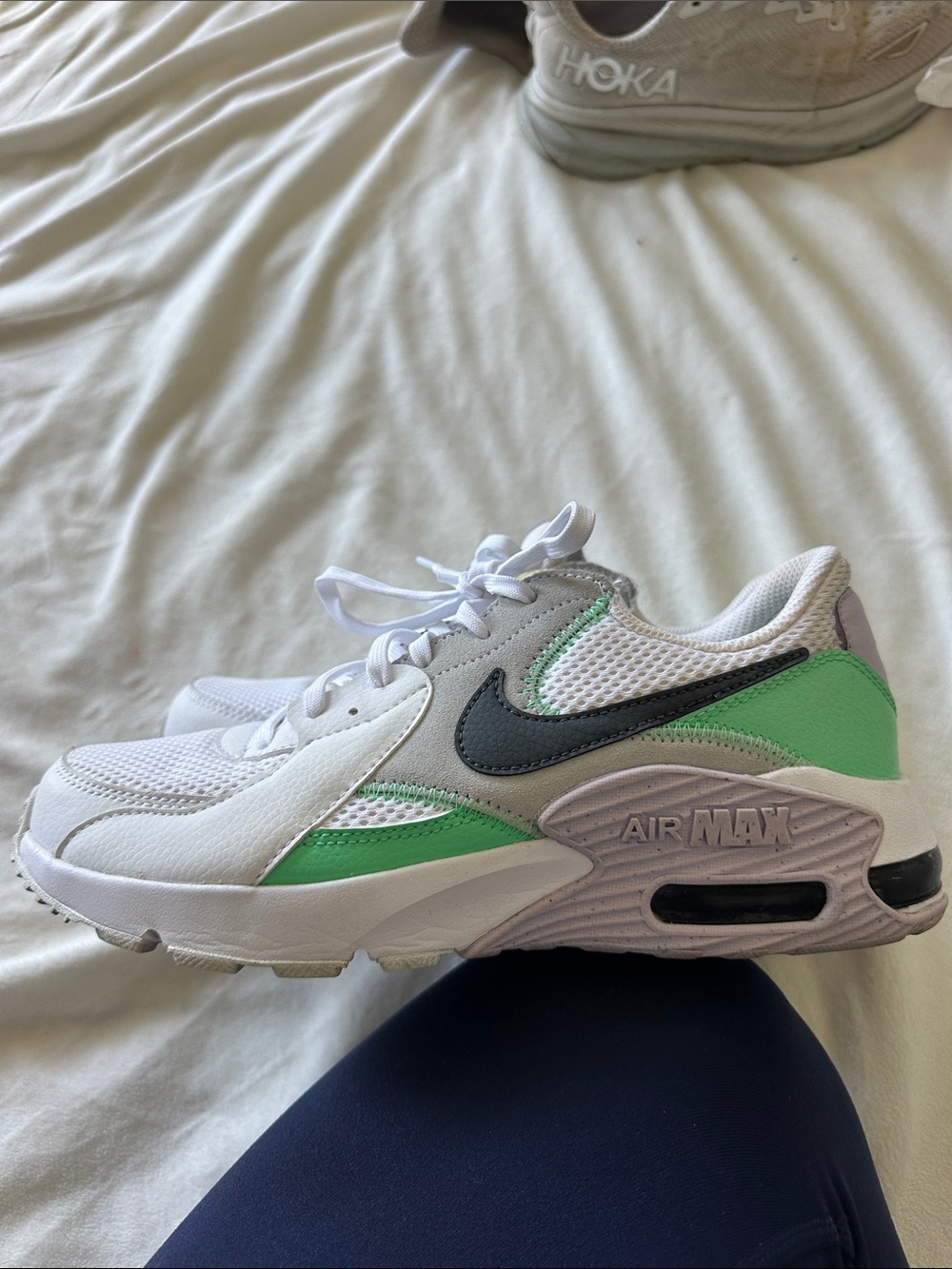 Nike Kids Air Max Sneakers - White, Green & Black